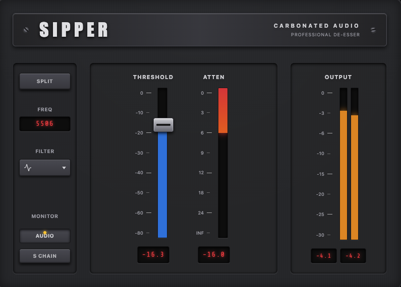 De-Sipper — transparent de-esser plugin